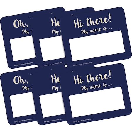 Barker Creek Oh Hello! Name Tags/Self-Adhesive Labels, Multi-Design Set, 90/Set 4323